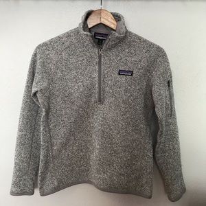 Patagonia women’s grey 1/4 zip better sweater